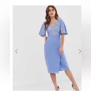 Elegant Blue Midi Dress